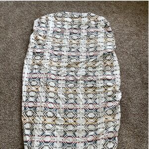 Pendleton Southwestern Geometric Cotton Fitted Sheet White Blue Red Twin